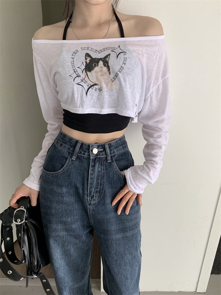Dark Blue Denim Straight Jeans