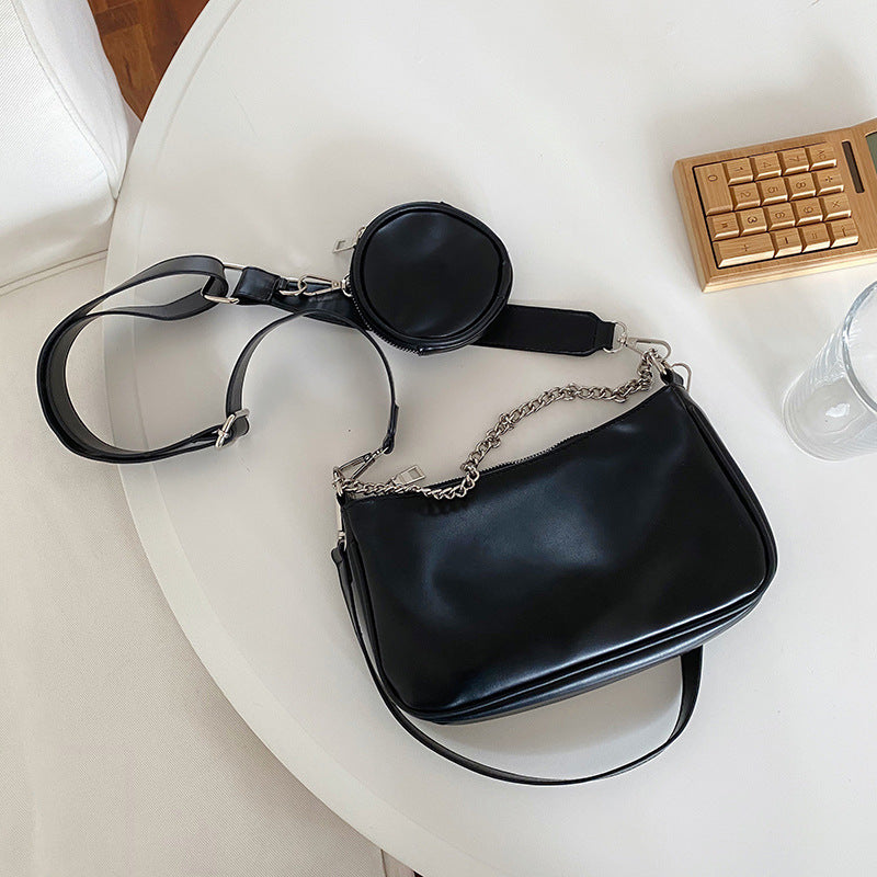 Black Basic Crossbody Bag