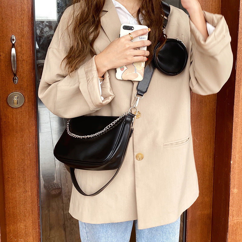 Black Basic Crossbody Bag