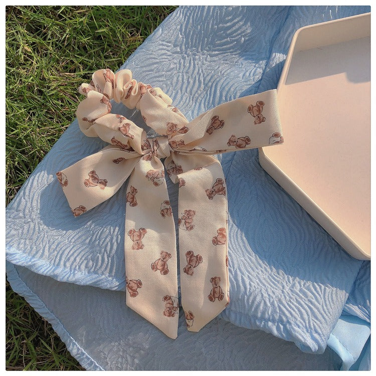 Baby bear ribbon scrunchie