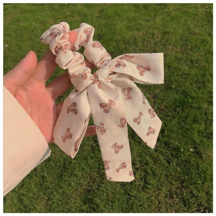 Baby bear ribbon scrunchie