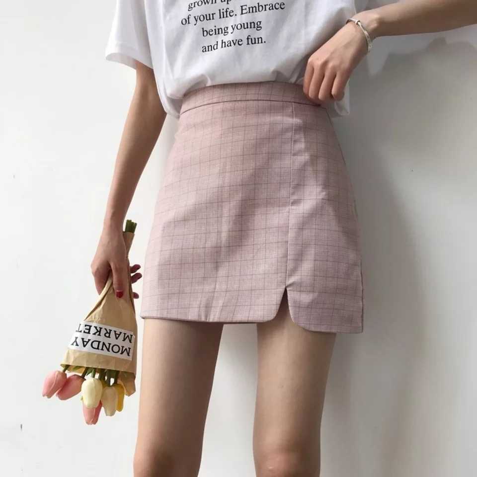 Mini grid skirt
