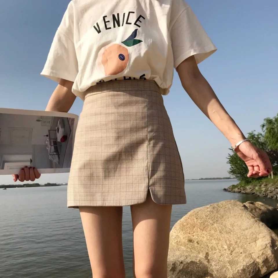 Mini grid skirt