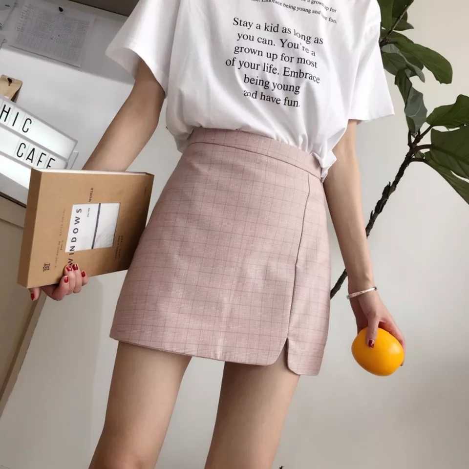 Mini grid skirt