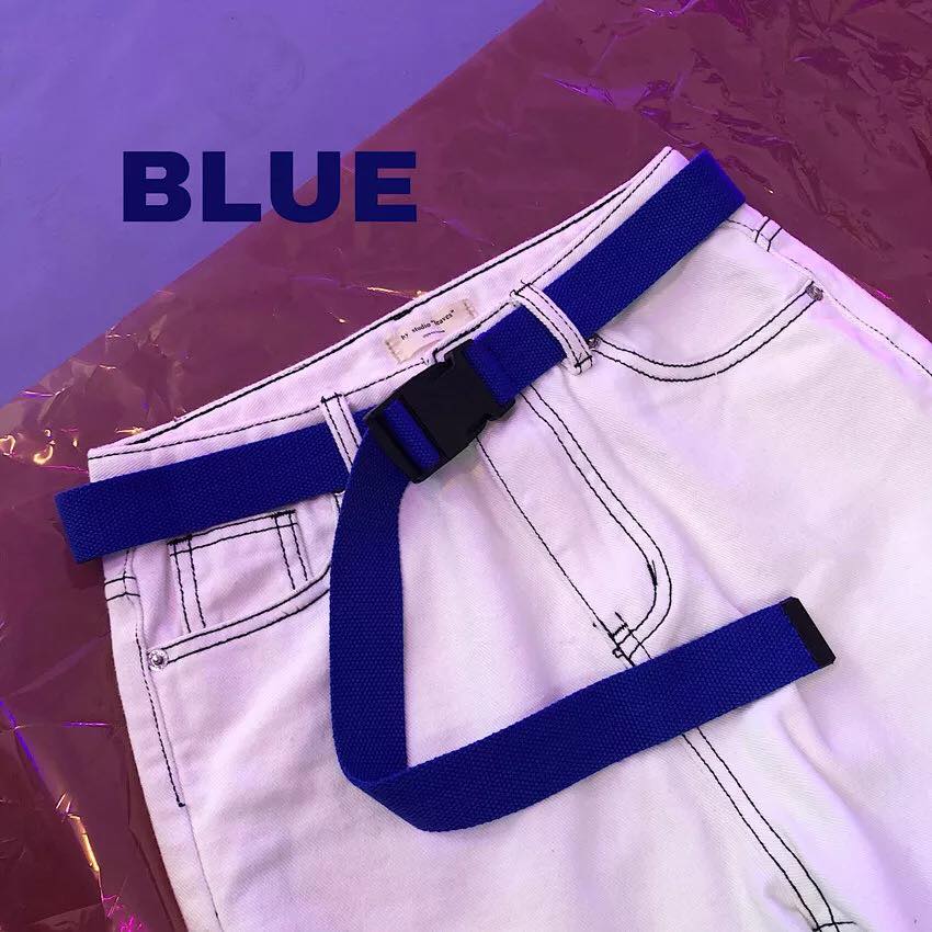Basic coloured buckle belt