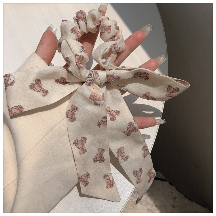 Baby bear ribbon scrunchie
