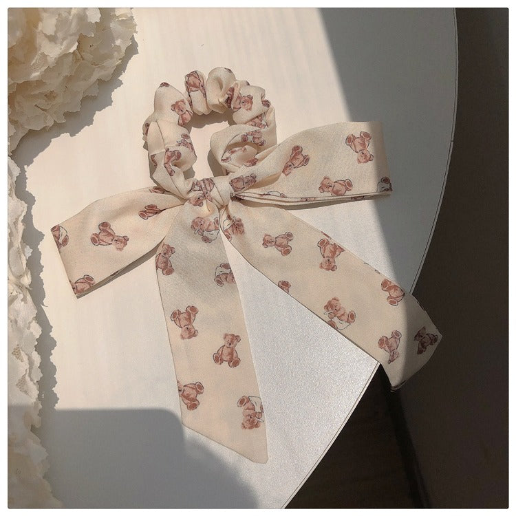 Baby bear ribbon scrunchie
