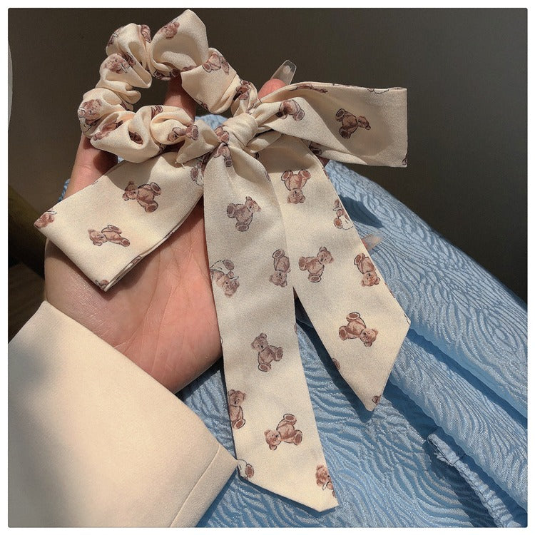 Baby bear ribbon scrunchie