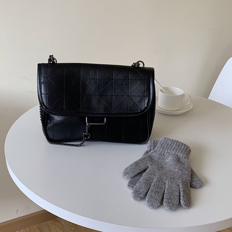 Black Simple Shoulder Bag
