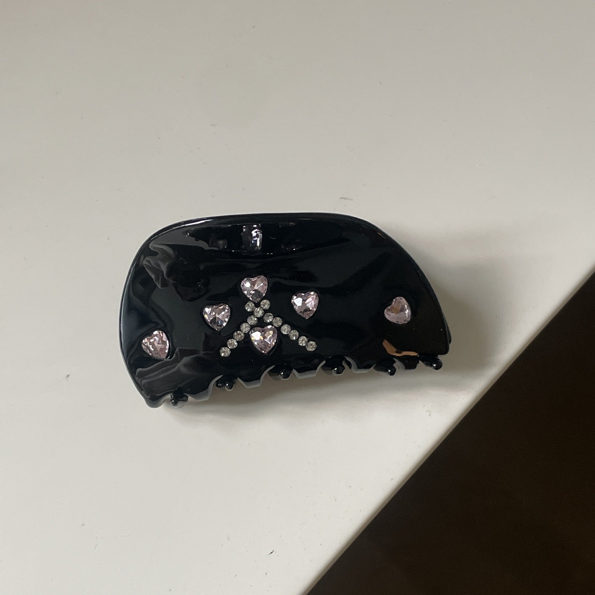 Heart Diamante Claw Clip