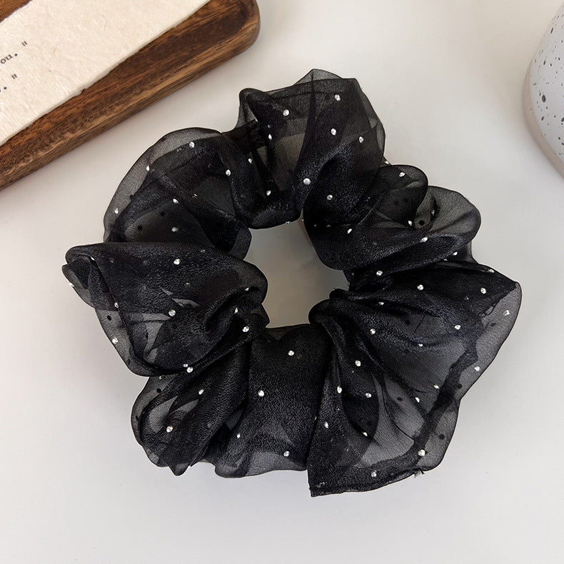 Diamante Gauze Scrunchies
