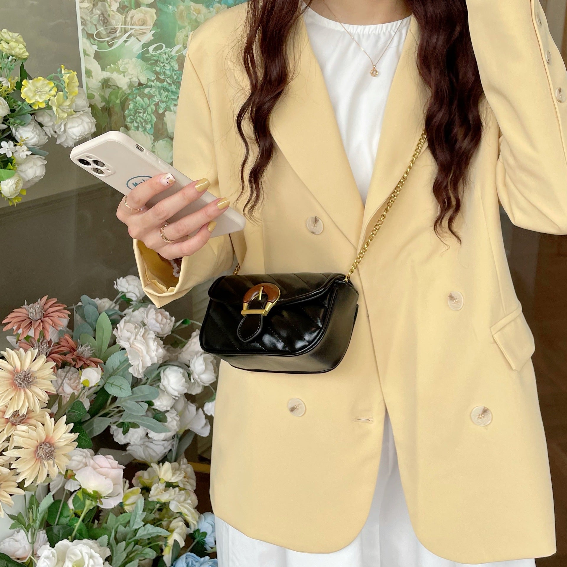 Malak Plian Buckle Sling Bag