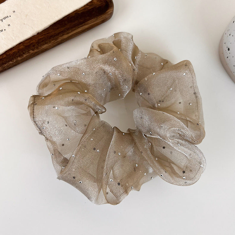 Diamante Gauze Scrunchies