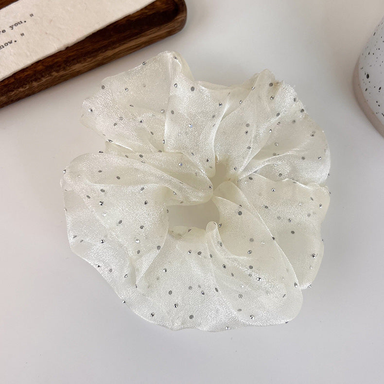 Diamante Gauze Scrunchies