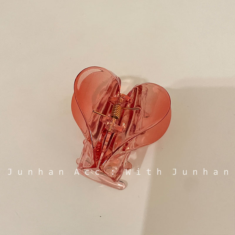 Crystal Heart Claw Clip
