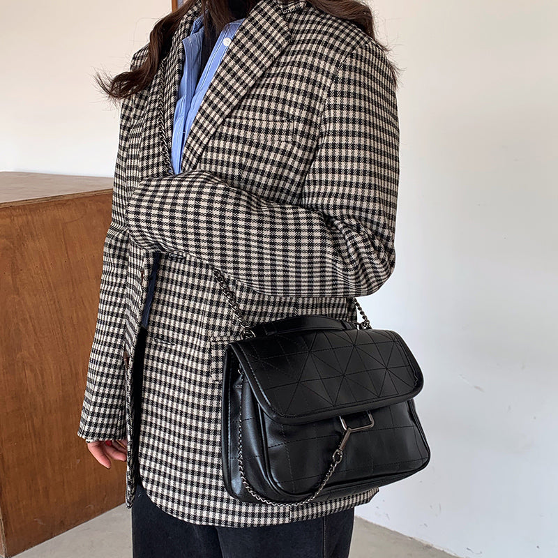 Black Simple Shoulder Bag