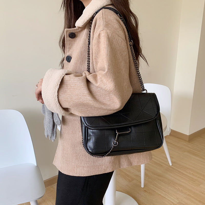 Black Simple Shoulder Bag