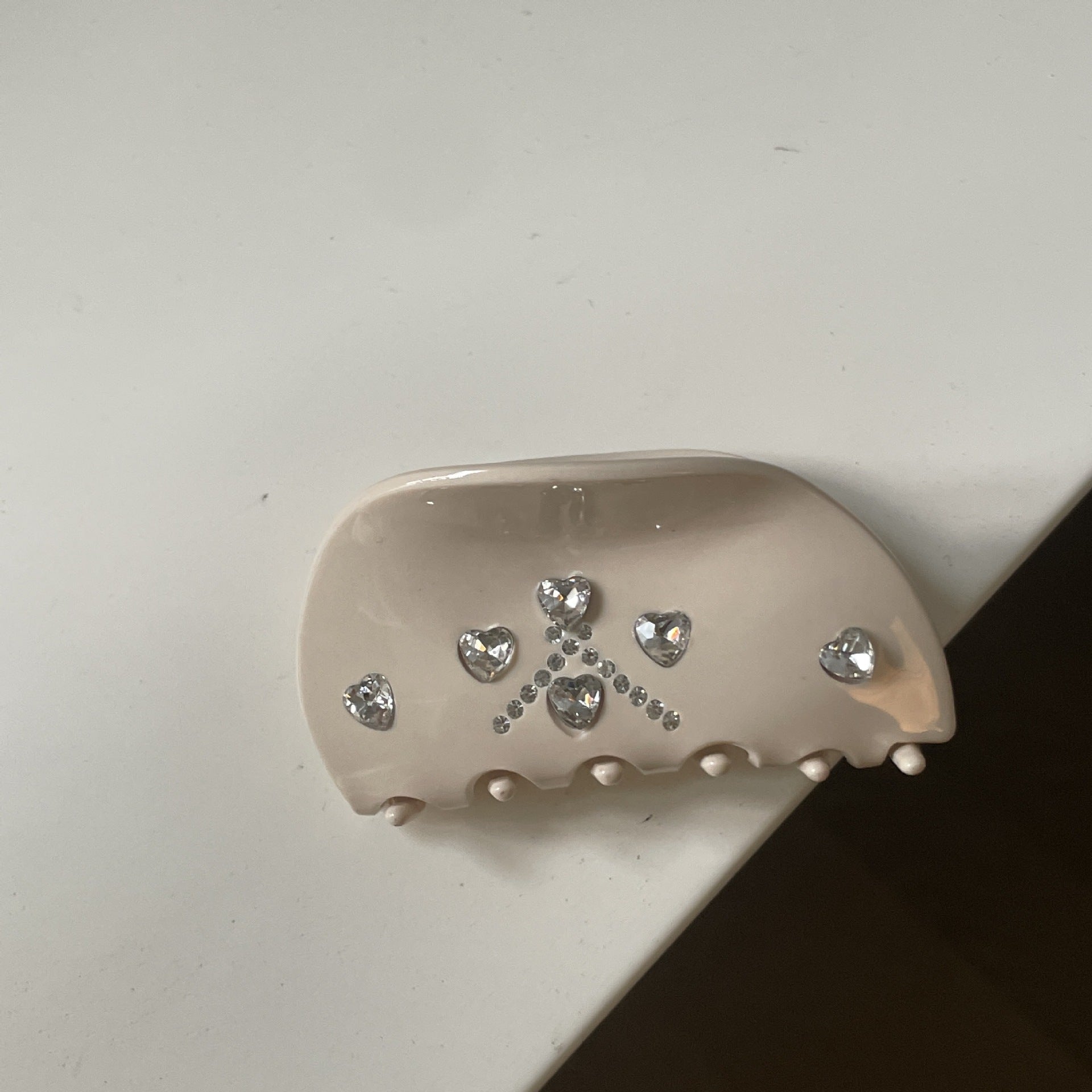 Heart Diamante Claw Clip