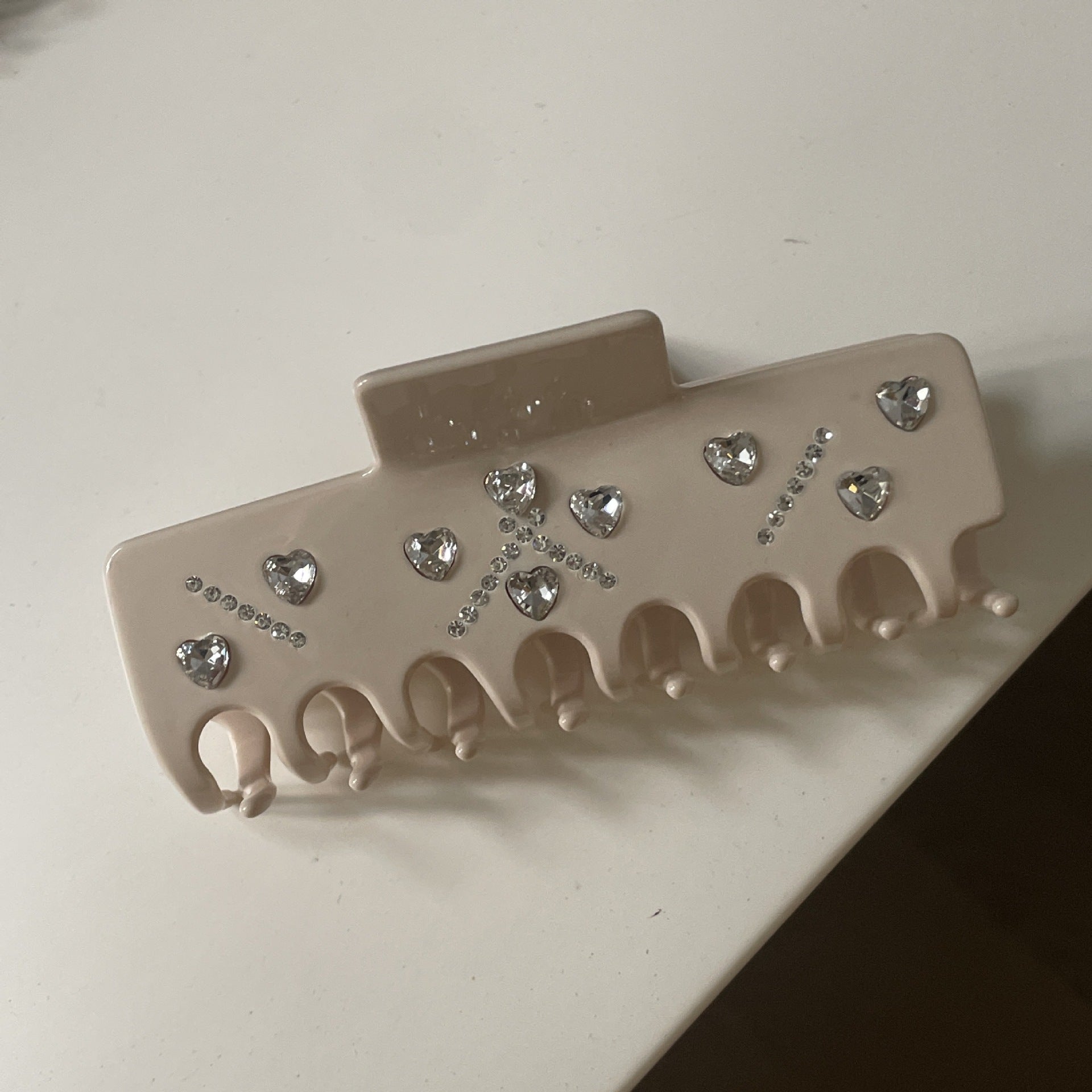 Heart Diamante Claw Clip