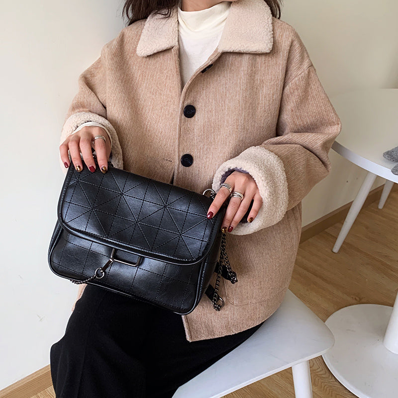 Black Simple Shoulder Bag