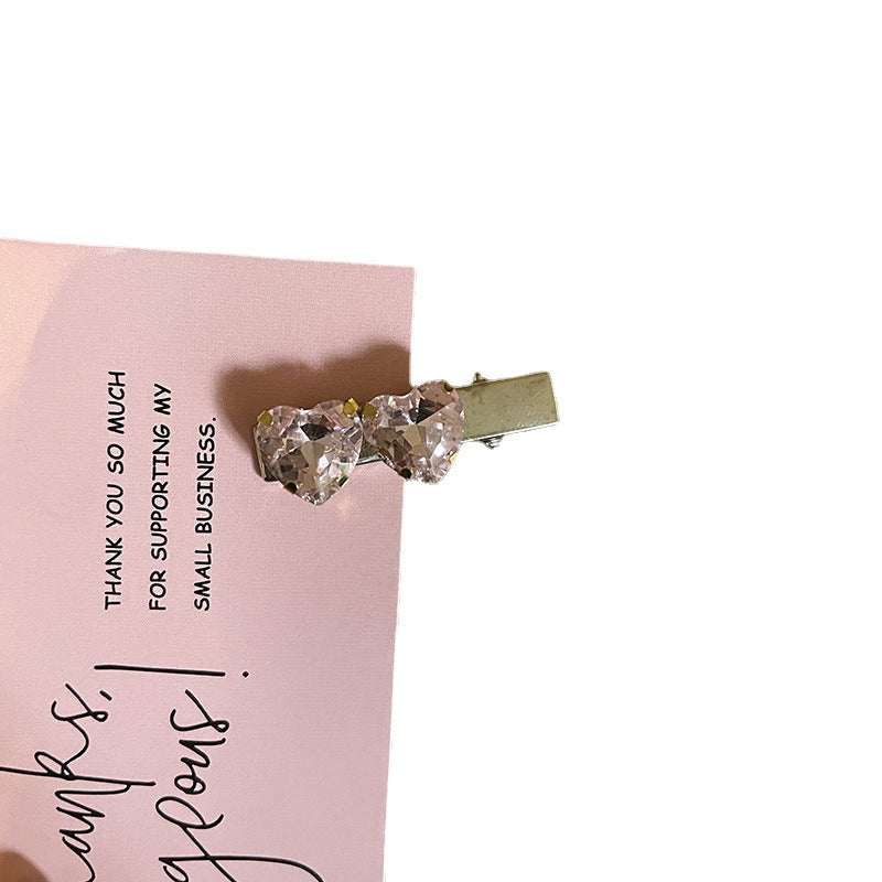 Pink Rhinestone Heart Clip